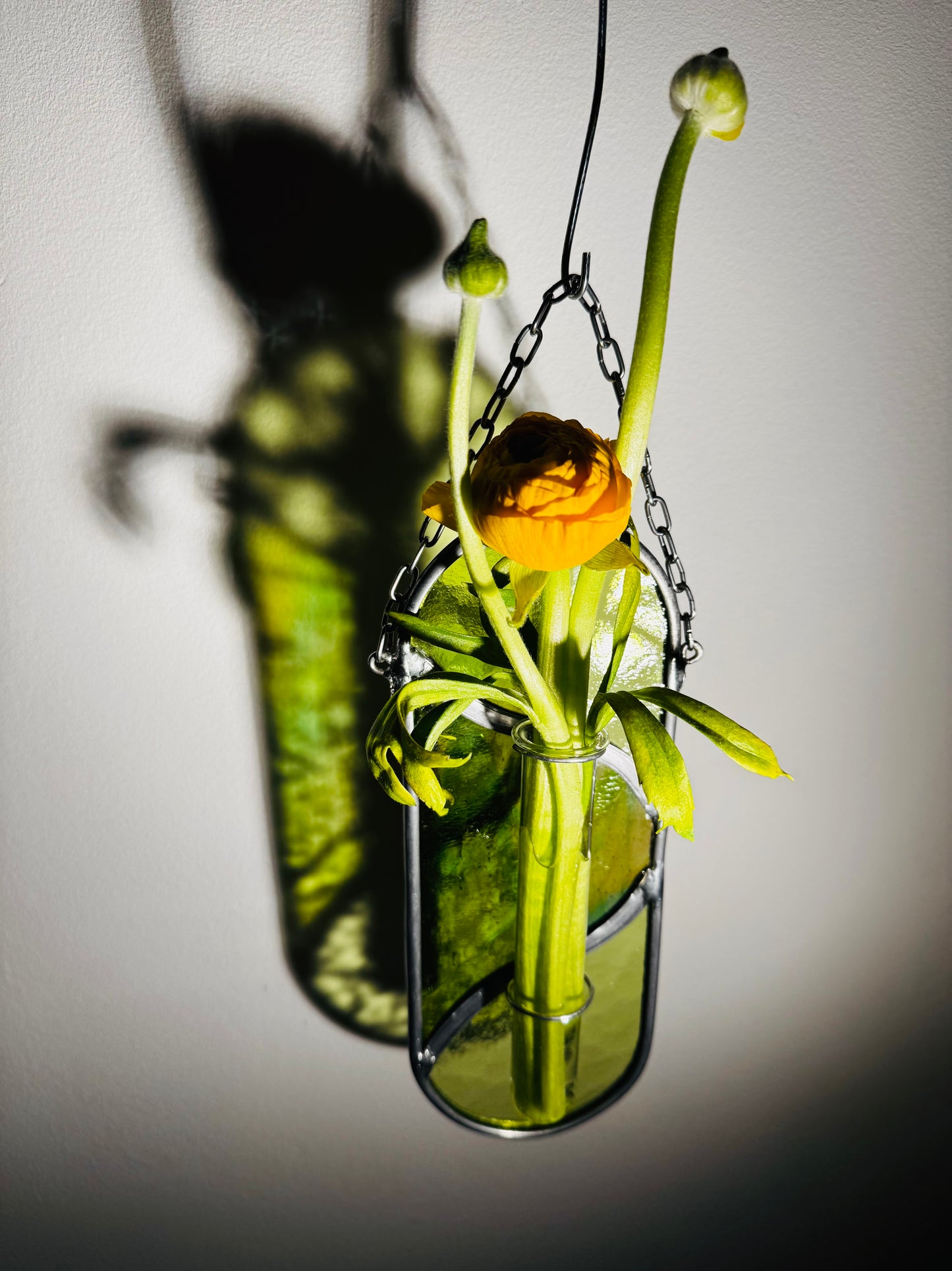 Hanger van glas in lood voor bloem of stek