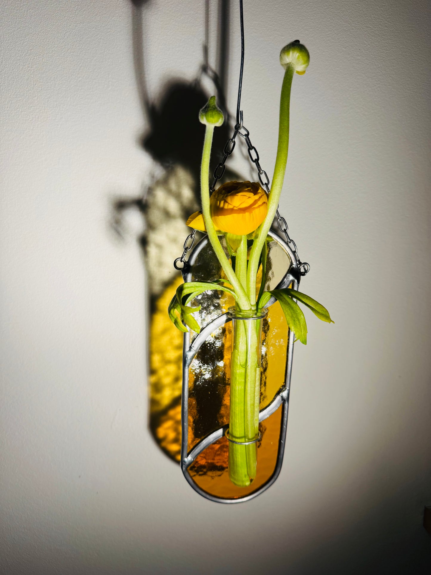Hanger van glas in lood voor bloem of stek