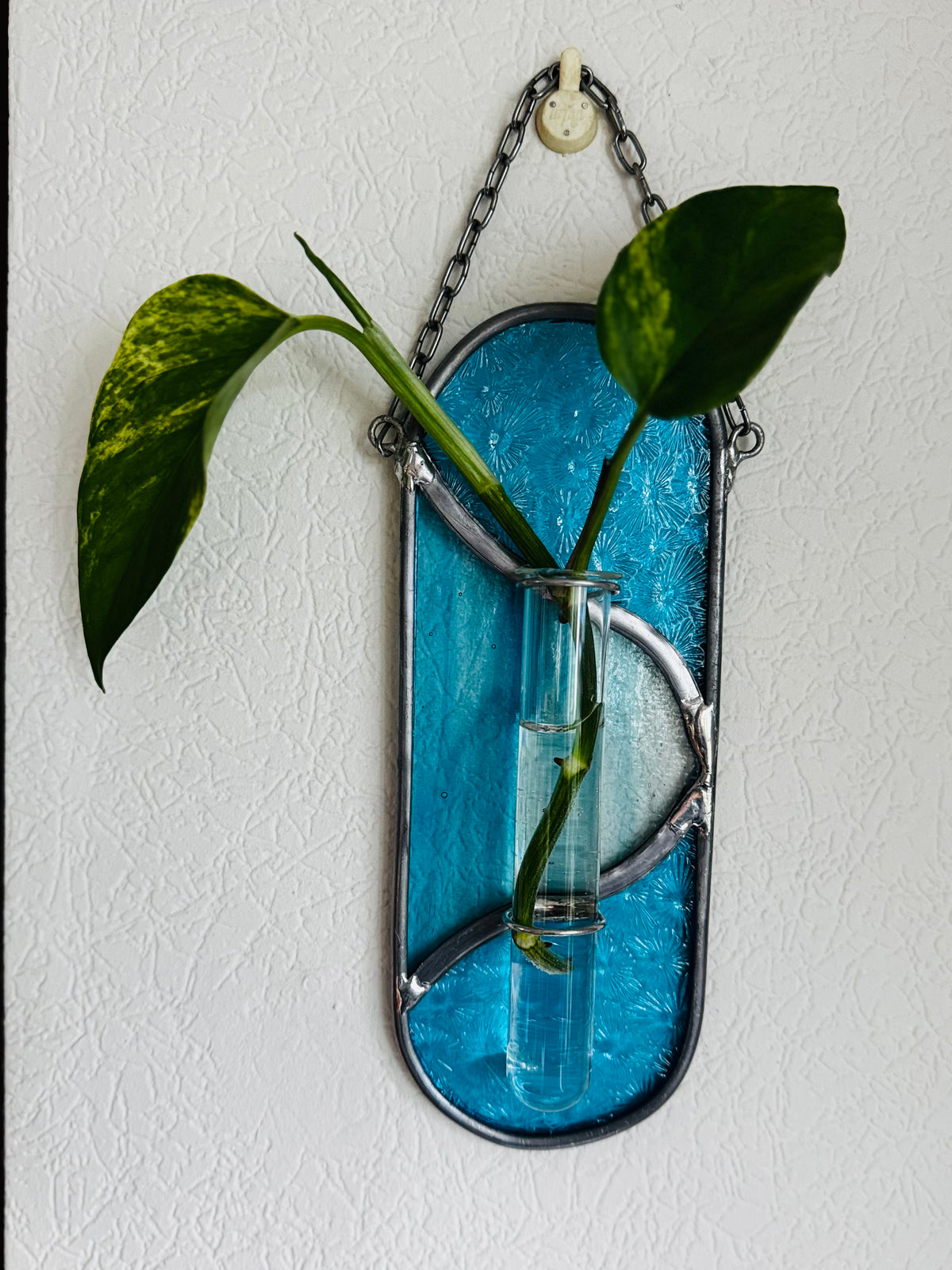 Hanger van glas in lood voor bloem of stek