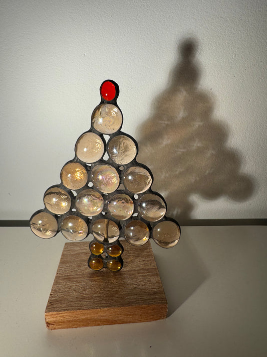 Handgemaakt Kerstboompje van Glas Nuggets